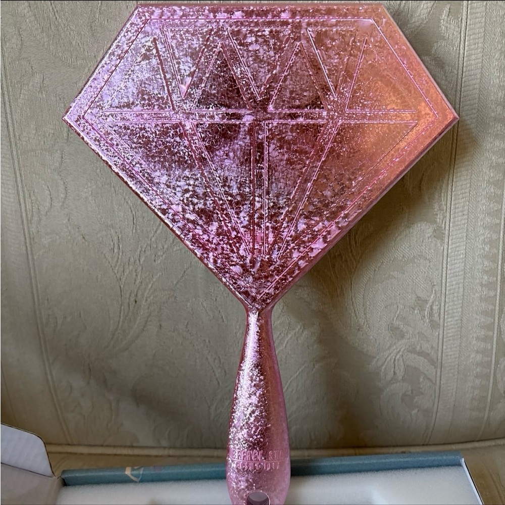 Jeffree Star JSC Pink Glitter Diamond Handheld Makeup Mirror BNIB - Picture 9 of 9